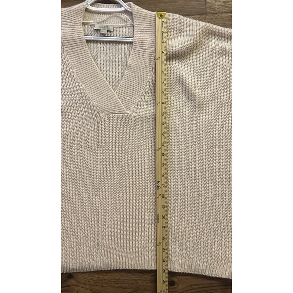 LOFT Oversized Knit Poncho Sweater – XS/S – Beige – V-Neck – Acrylic - Picture 5 of 6